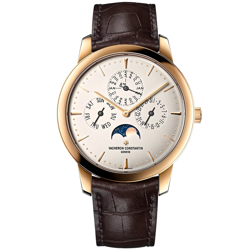 Vacheron Constantin Patrimony Perpetual Calendar Ultra-Thin 41mm 18ct Pink Gold Watch - Berry's Jewellers