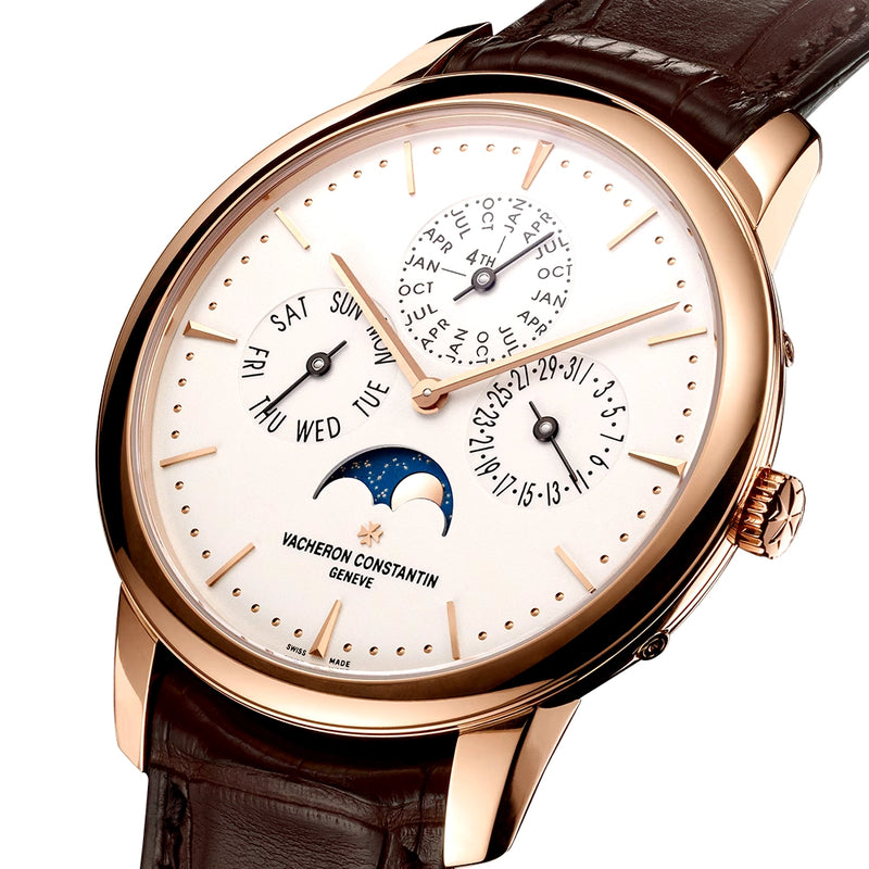 Vacheron Constantin Patrimony Perpetual Calendar Ultra-Thin 41mm 18ct Pink Gold Watch - Berry's Jewellers