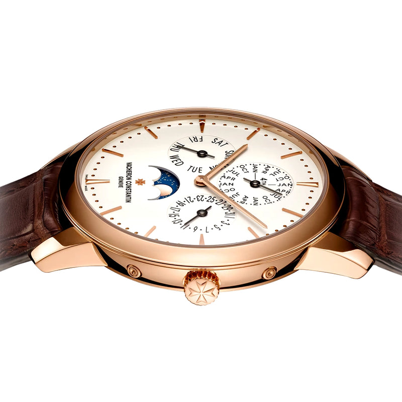Vacheron Constantin Patrimony Perpetual Calendar Ultra-Thin 41mm 18ct Pink Gold Watch - Berry's Jewellers