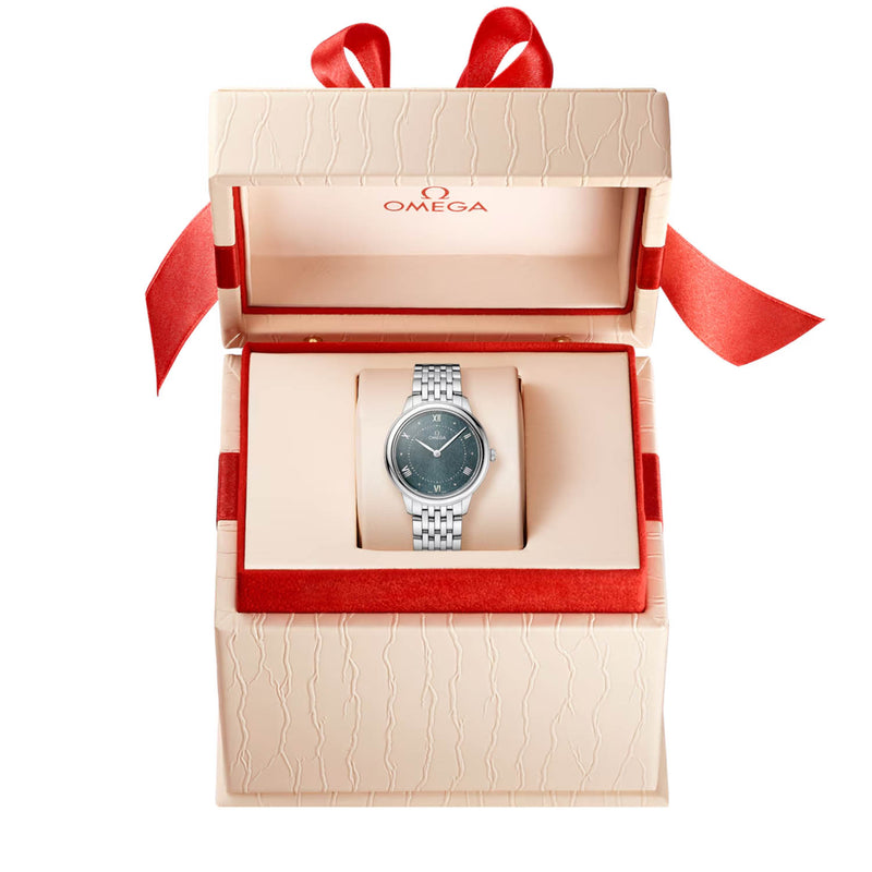 OMEGA De Ville Prestige 30mm Pine Green Dial Ladies Bracelet Watch - Berry's Jewellers