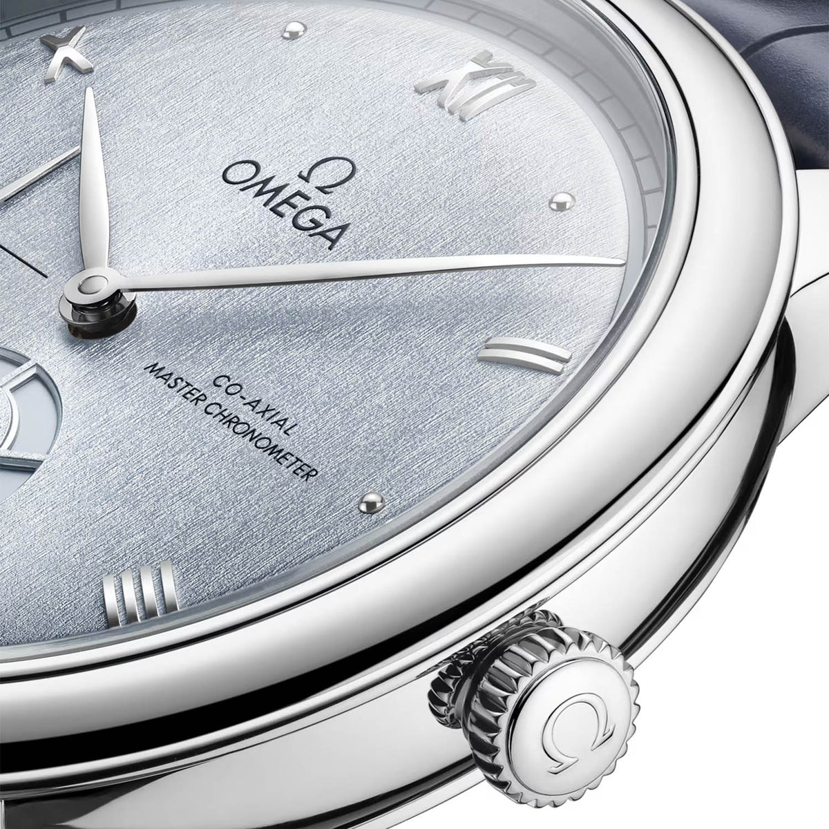 OMEGA De Ville Prestige Power Reserve 41mm Light Blue Dial Men's Strap Watch - Berry's Jewellers