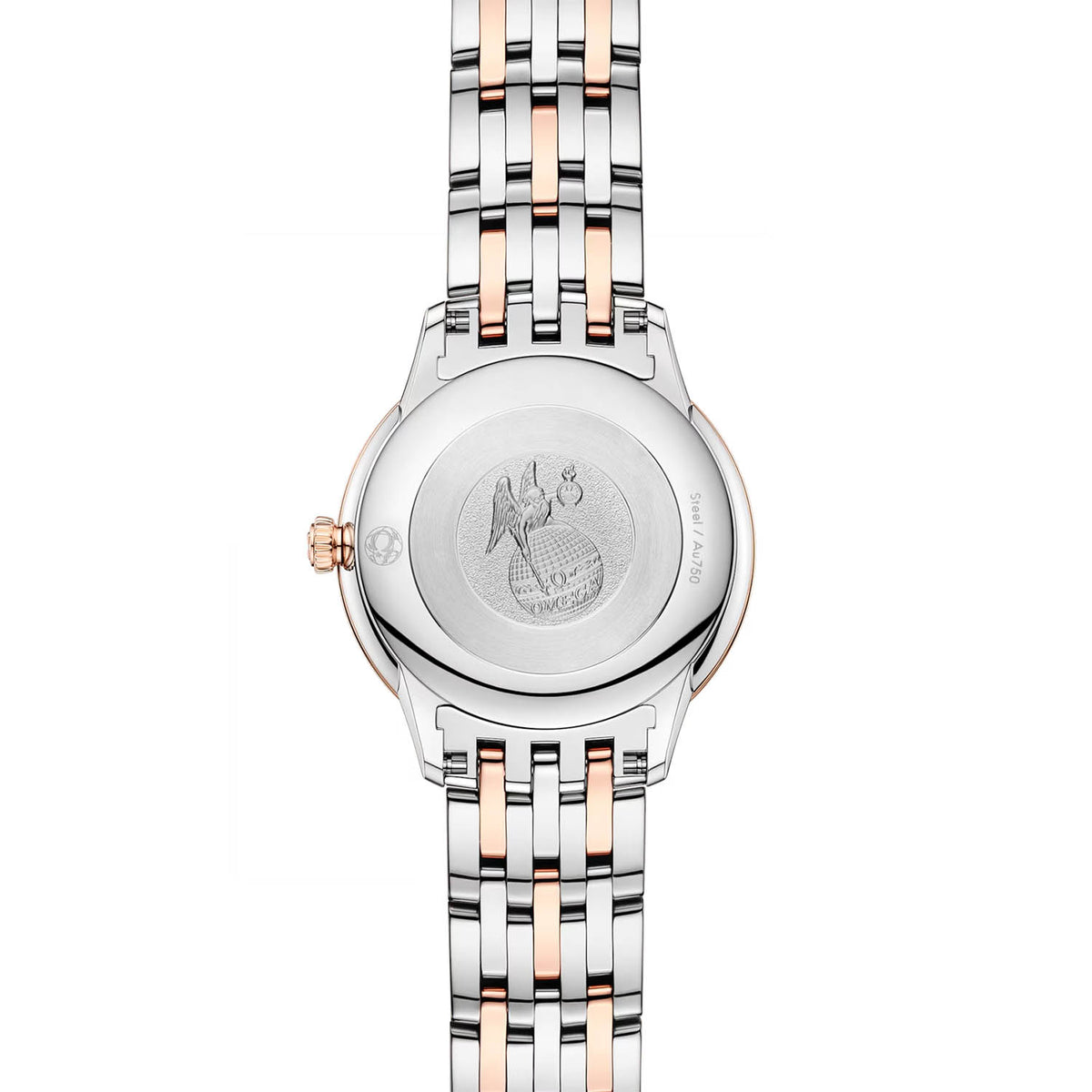 OMEGA De Ville Prestige 27.5mm Two-Tone Silver/Rose Dial Bracelet Watch - Berry's Jewellers