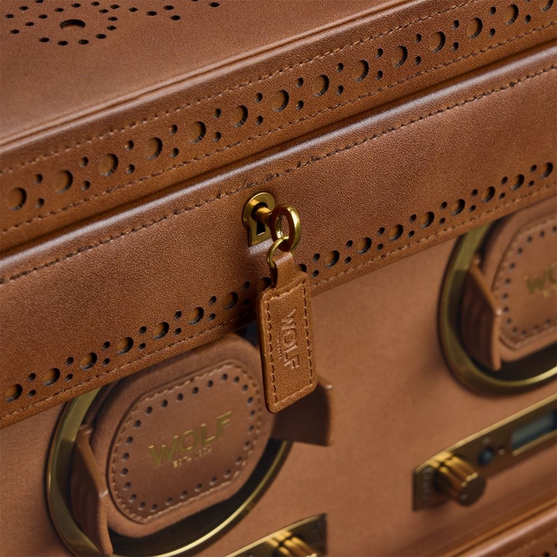 Brogue Triple Watch Winder With Storage