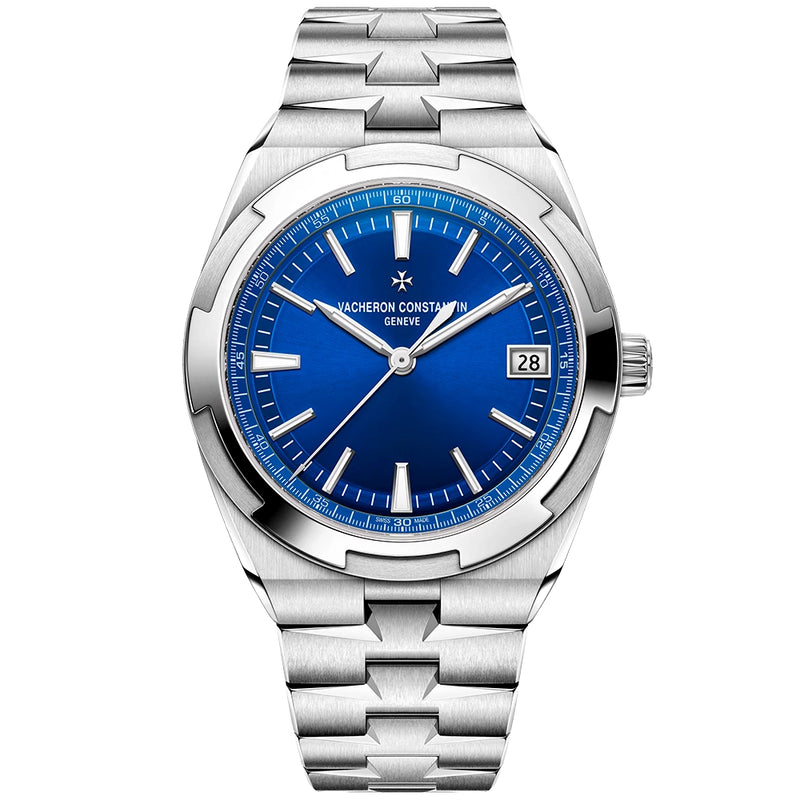 Vacheron Constantin Overseas Self-Winding 41mm Steel Blue Dial Mens Bracelet Watch - Berry's Jewellers