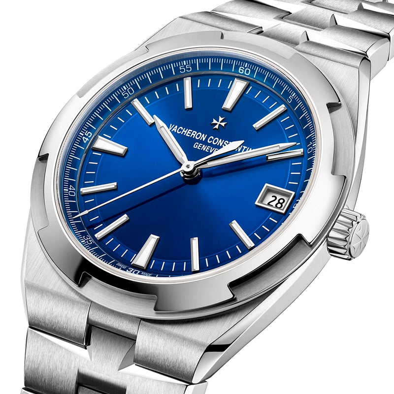 Vacheron Constantin Overseas Self-Winding 41mm Steel Blue Dial Mens Bracelet Watch - Berry's Jewellers