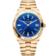 Vacheron Constantin Overseas Self-Winding 18ct Pink Gold Blue Dial Mens Bracelet Watch - Berry's Jewellers
