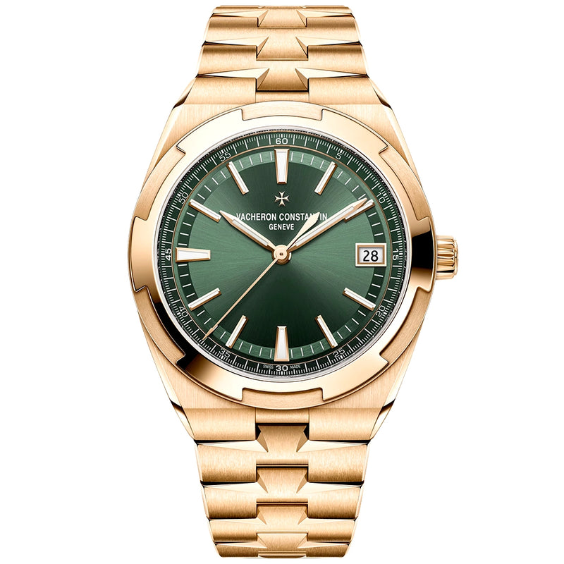 Vacheron Constantin Overseas Self-Winding 18ct Pink Gold Green Dial Automatic Men's Watch - Berry's Jewellers