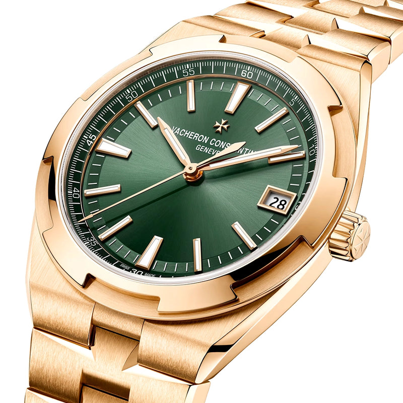 Vacheron Constantin Overseas Self-Winding 18ct Pink Gold Green Dial Automatic Men's Watch - Berry's Jewellers