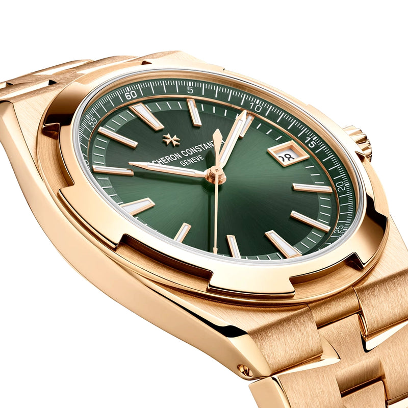 Vacheron Constantin Overseas Self-Winding 18ct Pink Gold Green Dial Automatic Men's Watch - Berry's Jewellers