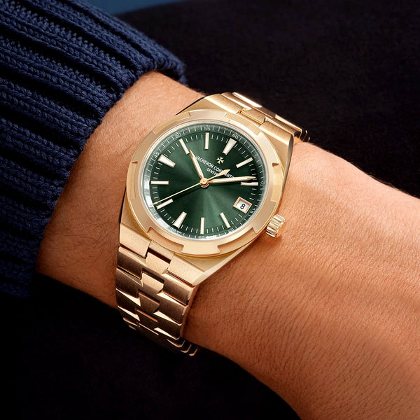 Vacheron Constantin Overseas Self-Winding 18ct Pink Gold Green Dial Automatic Men's Watch - Berry's Jewellers