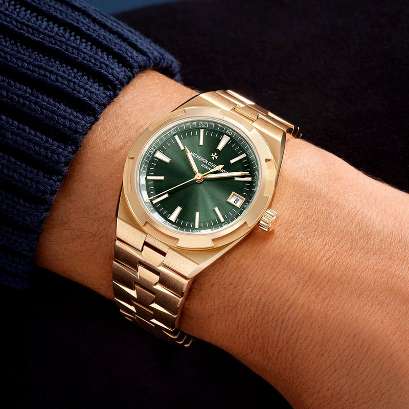 Vacheron Constantin Overseas Self-Winding 18ct Pink Gold Green Dial Automatic Men's Watch - Berry's Jewellers