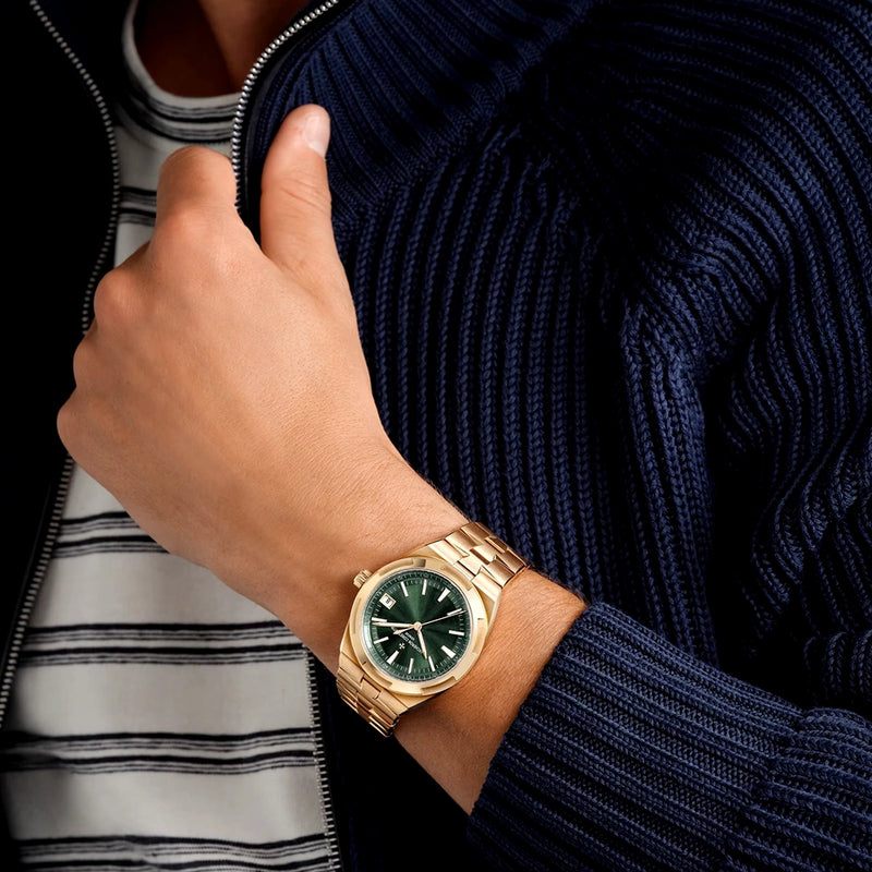 Vacheron Constantin Overseas Self-Winding 18ct Pink Gold Green Dial Automatic Men's Watch - Berry's Jewellers