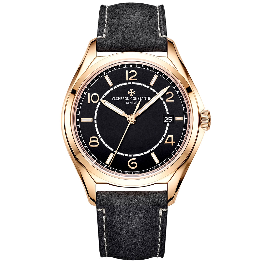 Vacheron Constantin Fiftysix Self-Winding 40mm 18ct Pink Gold Black Dial Watch - Berry's Jewellers