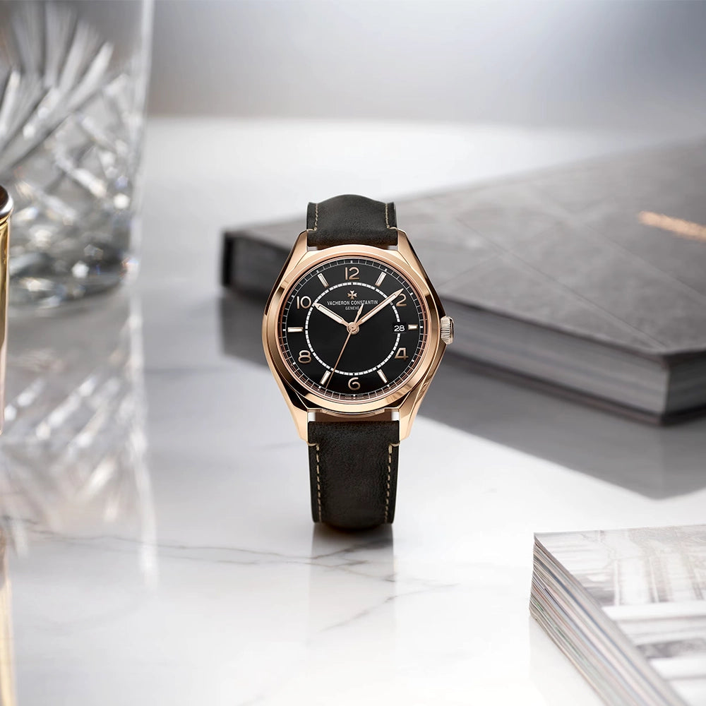 Vacheron Constantin Fiftysix Self-Winding 40mm 18ct Pink Gold Black Dial Watch - Berry's Jewellers