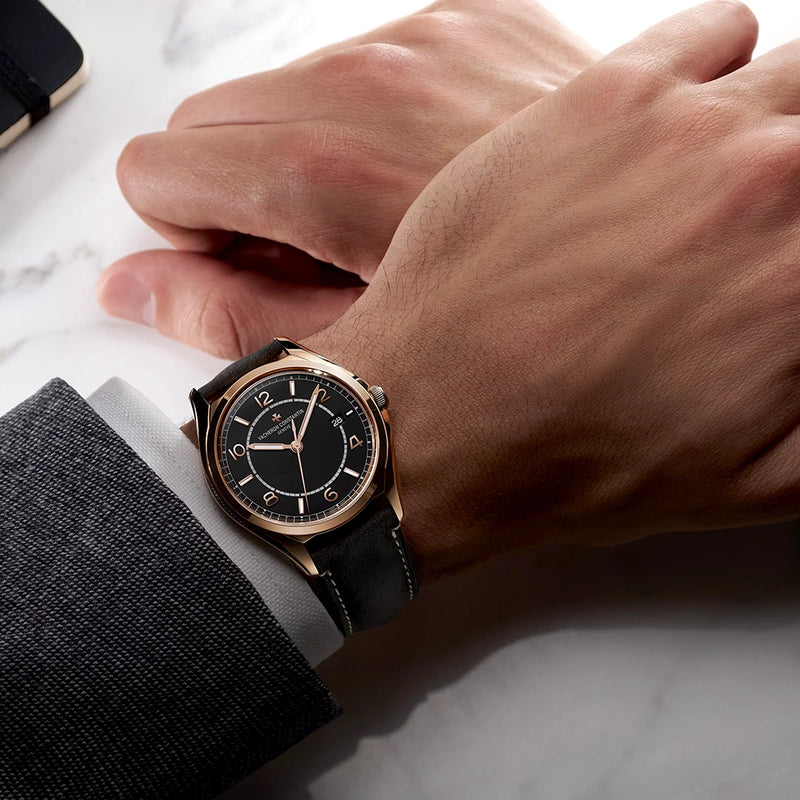 Vacheron Constantin Fiftysix Self-Winding 40mm 18ct Pink Gold Black Dial Watch - Berry's Jewellers