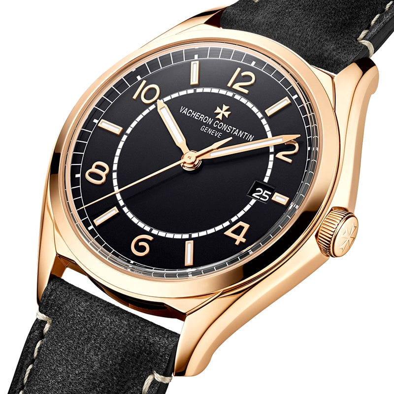Vacheron Constantin Fiftysix Self-Winding 40mm 18ct Pink Gold Black Dial Watch - Berry's Jewellers