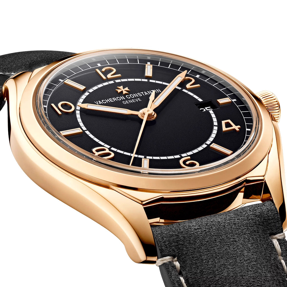 Vacheron Constantin Fiftysix Self-Winding 40mm 18ct Pink Gold Black Dial Watch - Berry's Jewellers