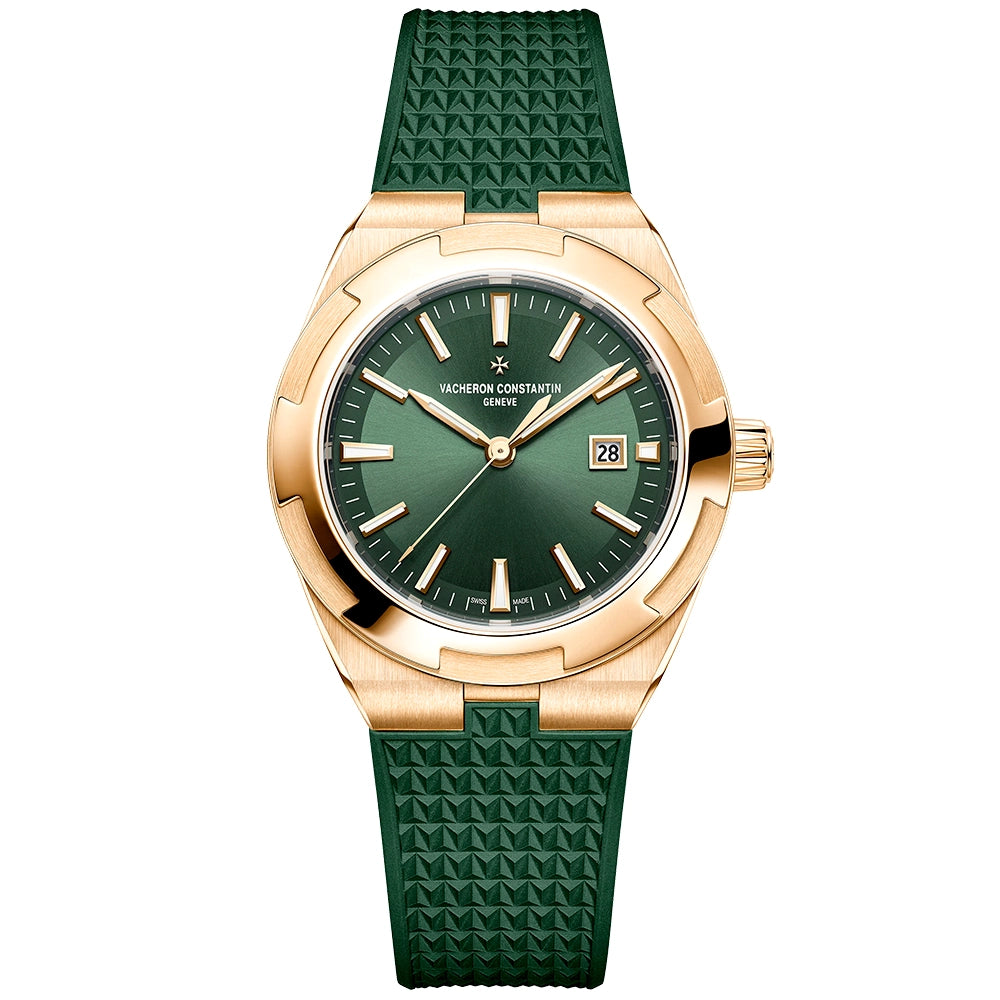 Vacheron Constantin Overseas Self-Winding 34.5mm 18ct Pink Gold Green Dial Ladies Watch - Berry's Jewellers