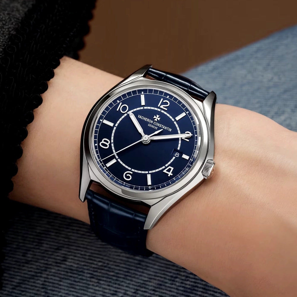 Vacheron Constantin Fiftysix Self-Winding 40mm Petrol Blue Dial Mens Strap Watch - Berry's Jewellers