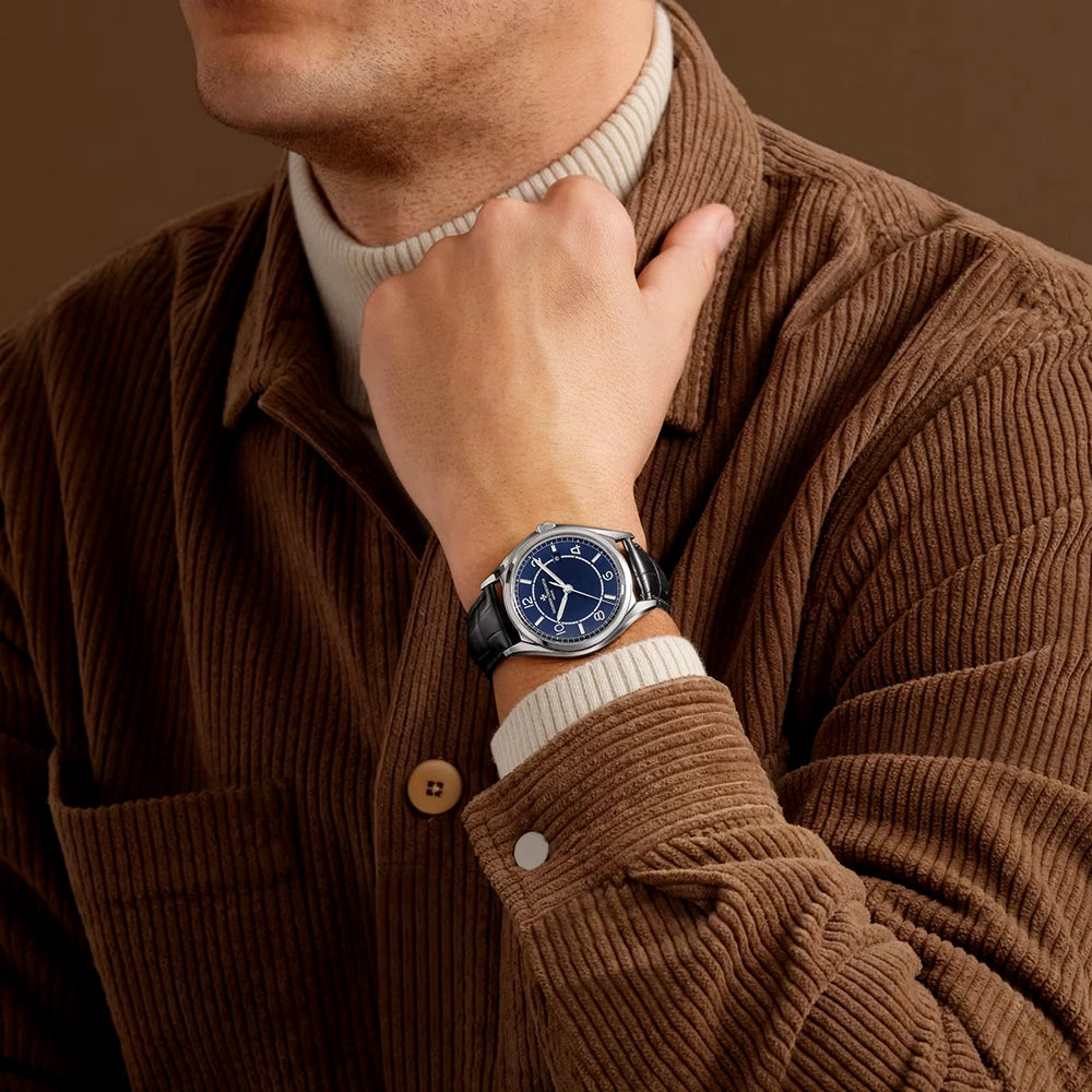 Vacheron Constantin Fiftysix Self-Winding 40mm Petrol Blue Dial Mens Strap Watch - Berry's Jewellers