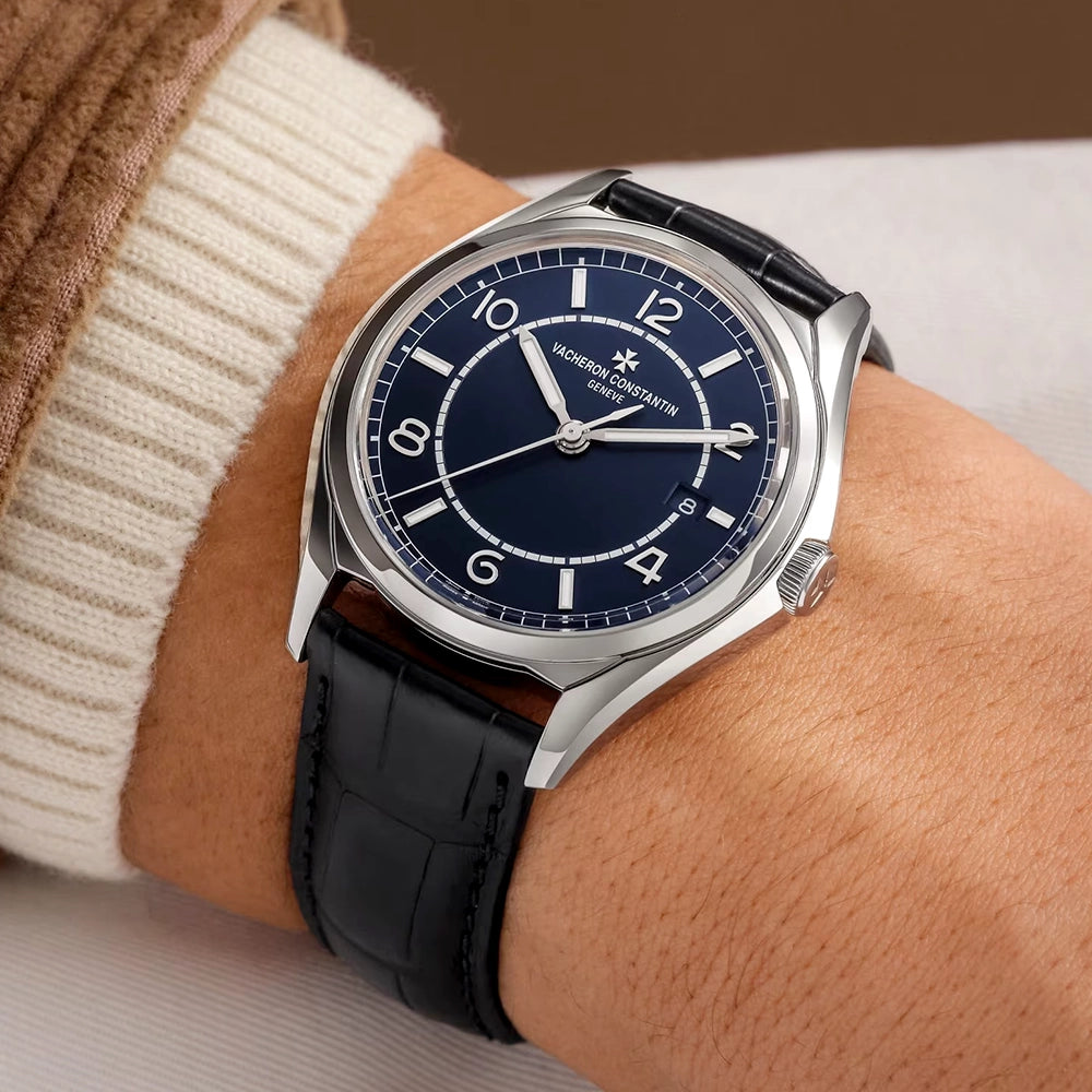 Vacheron Constantin Fiftysix Self-Winding 40mm Petrol Blue Dial Mens Strap Watch - Berry's Jewellers