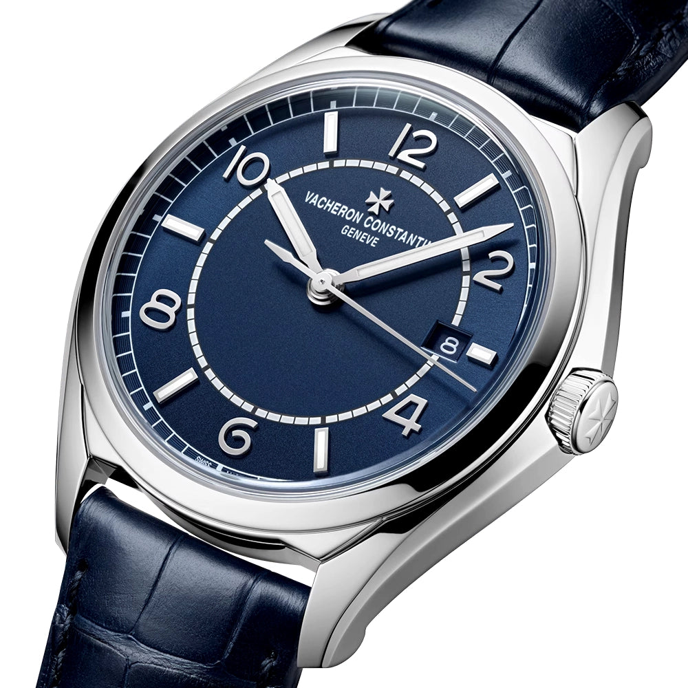Vacheron Constantin Fiftysix Self-Winding 40mm Petrol Blue Dial Mens Strap Watch - Berry's Jewellers