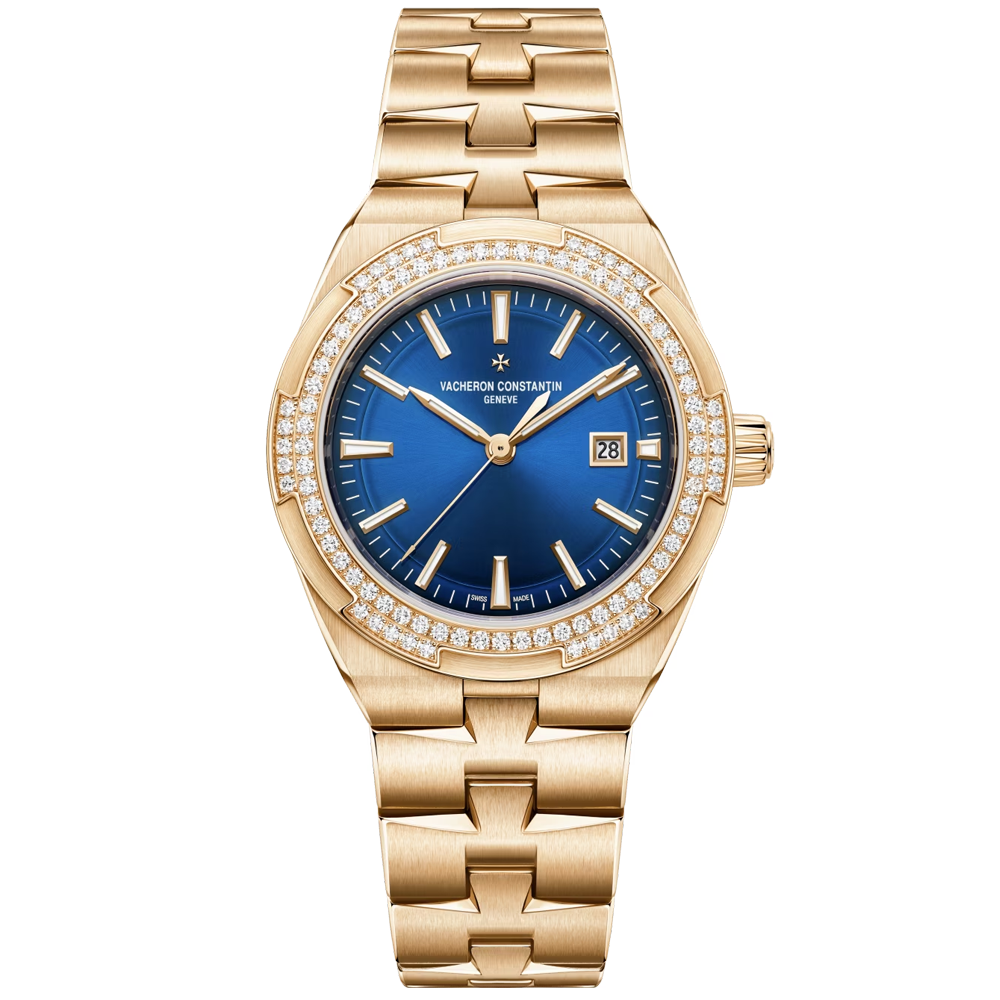Overseas Self-winding 35mm 18ct Pink Gold Bracelet Watch