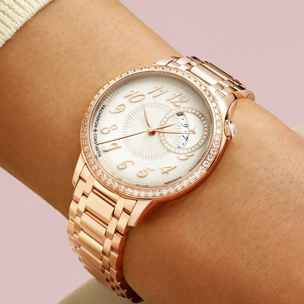 Vacheron Constantin Egerie Self-Winding 18ct Pink Gold Diamond Set Ladies Bracelet Watch - Berry's Jewellers