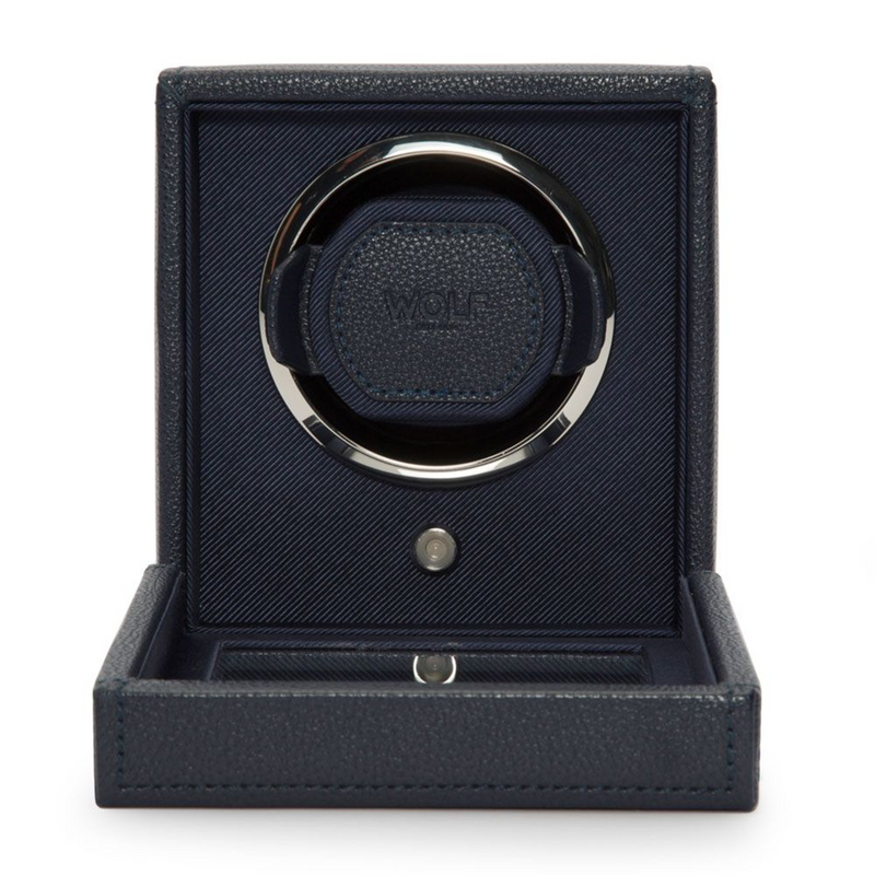 Cub Navy Single Watch Winder With Cover
