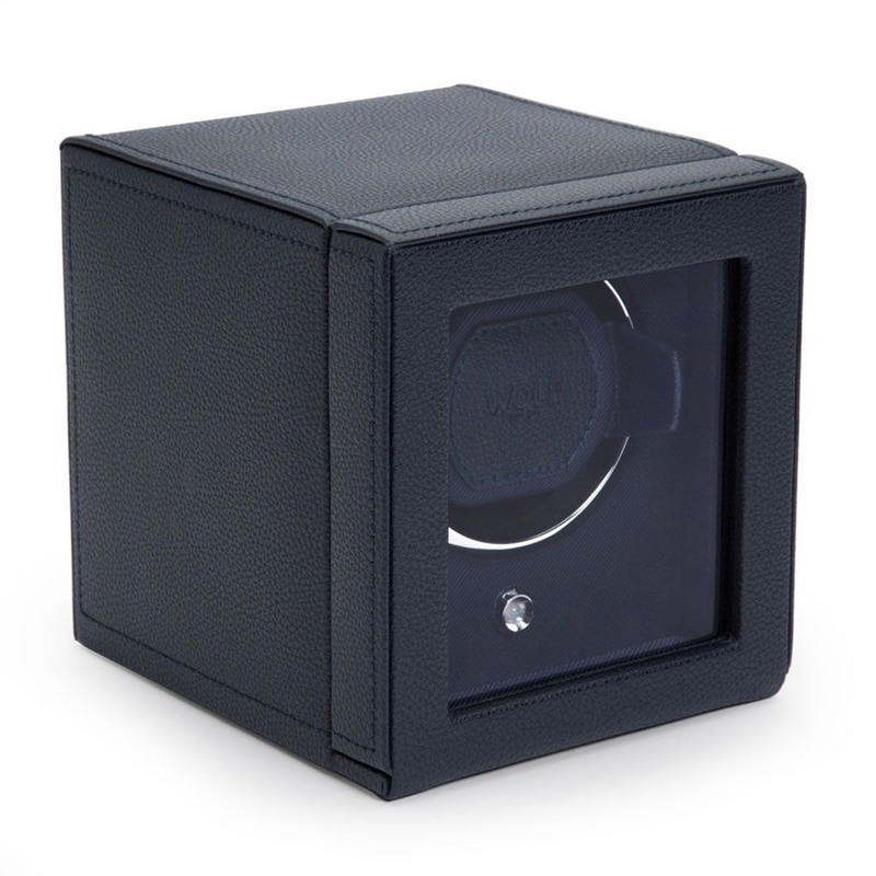 Cub Navy Single Watch Winder With Cover