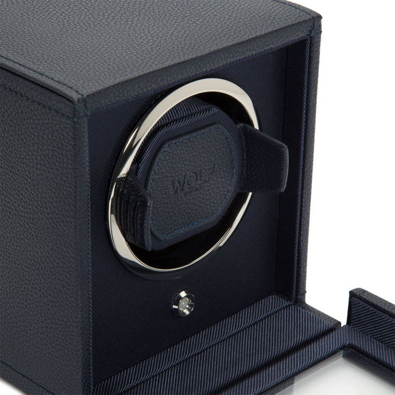 Cub Navy Single Watch Winder With Cover