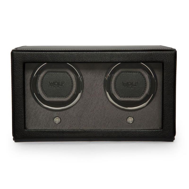 Cub Black Double Watch Winder With Cover