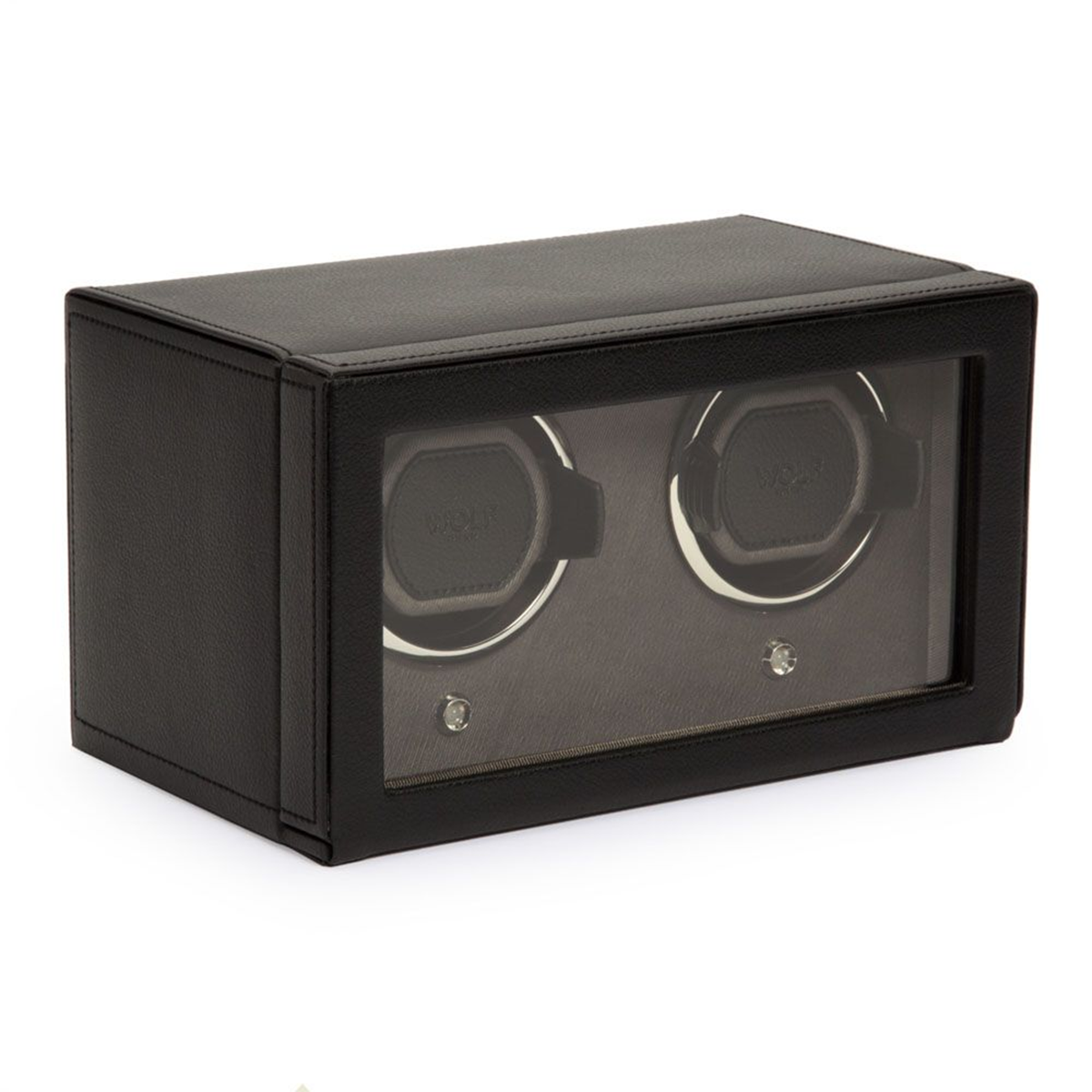 WOLF 1834 Cub Black Double Watch Winder With Cover - Berry's Jewellers