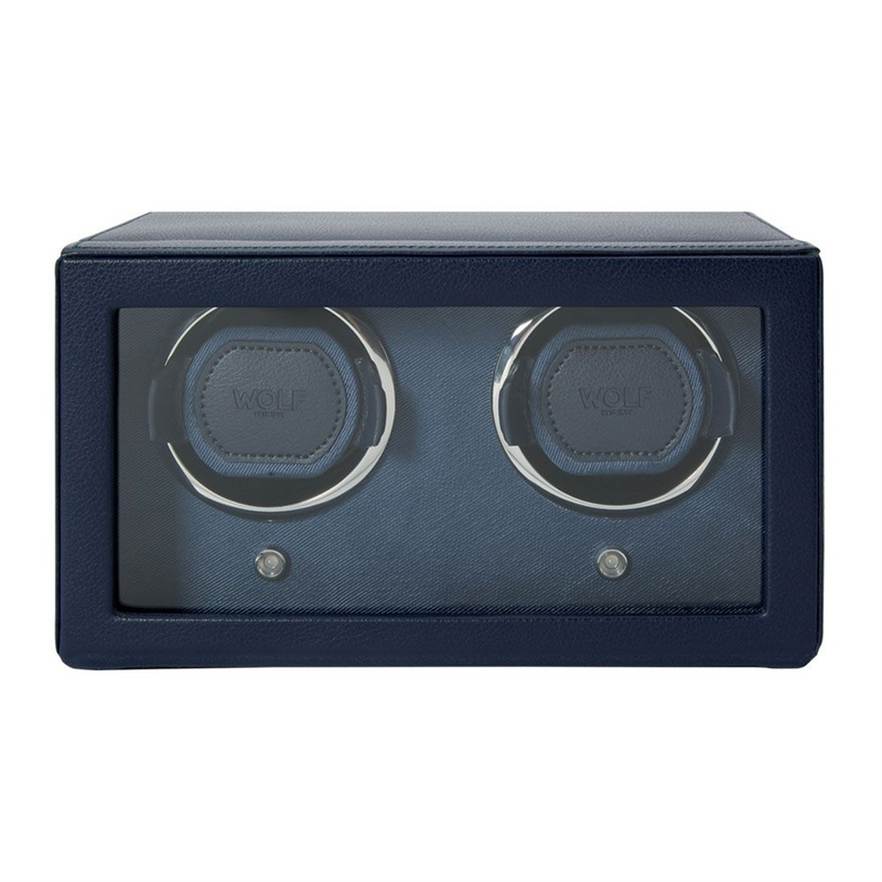 Cub Navy Double Watch Winder With Cover