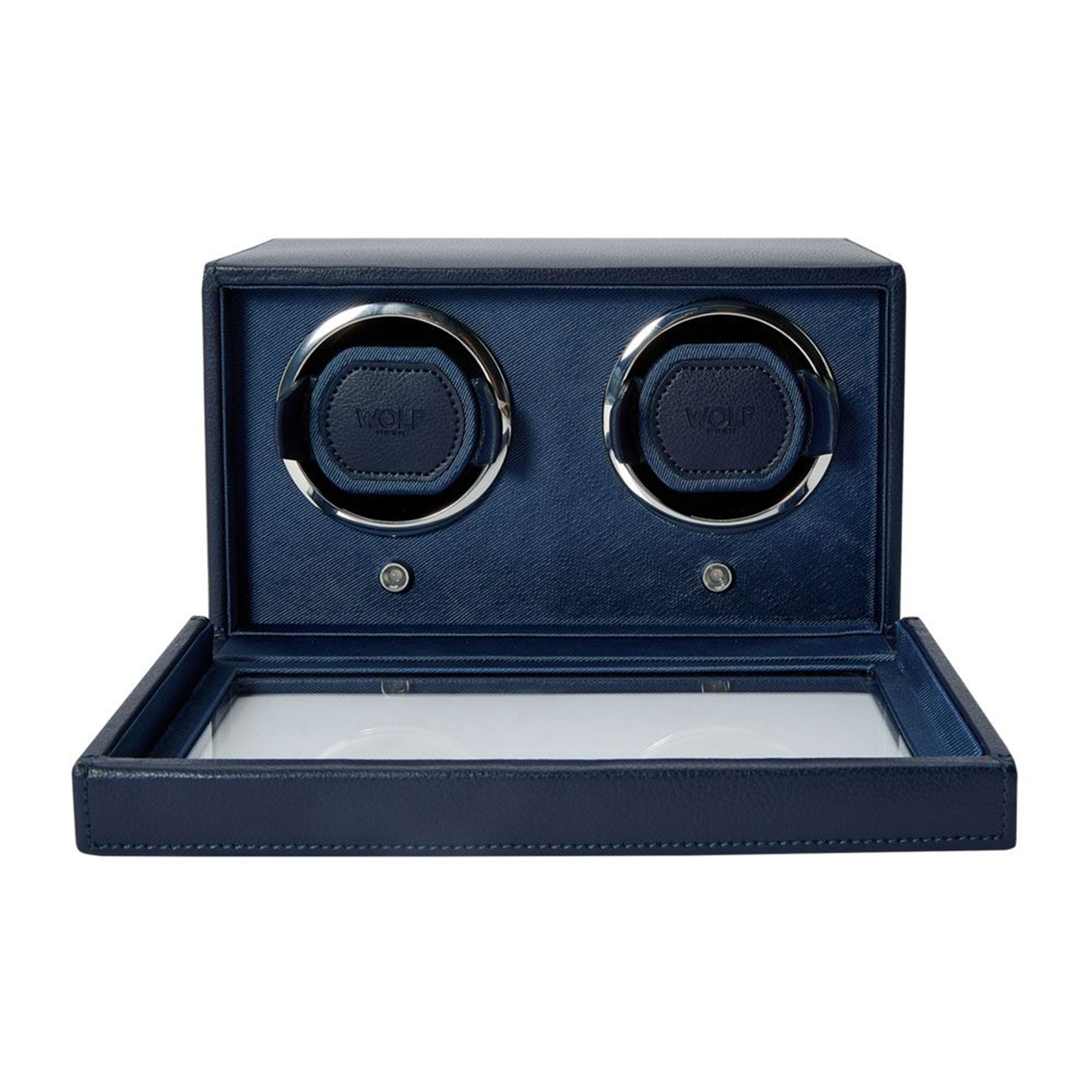 Cub Navy Double Watch Winder With Cover