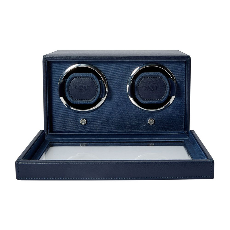 Cub Navy Double Watch Winder With Cover