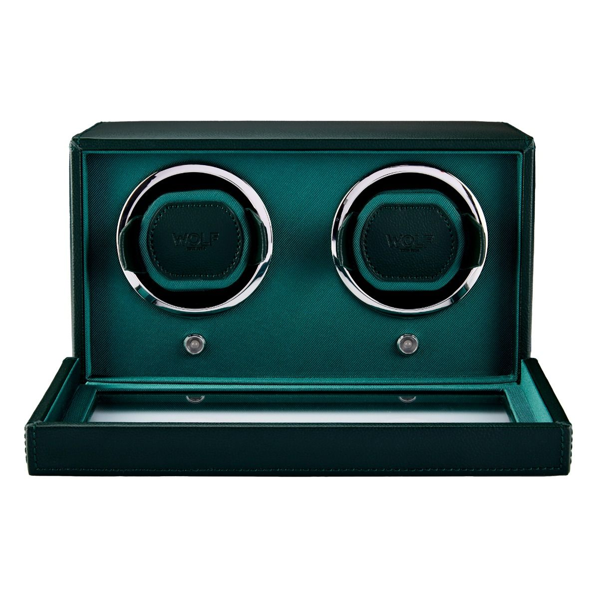 Cub Green Double Watch Winder With Cover