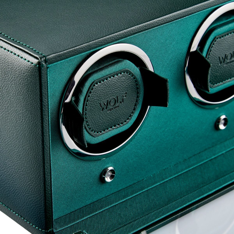 Cub Green Double Watch Winder With Cover