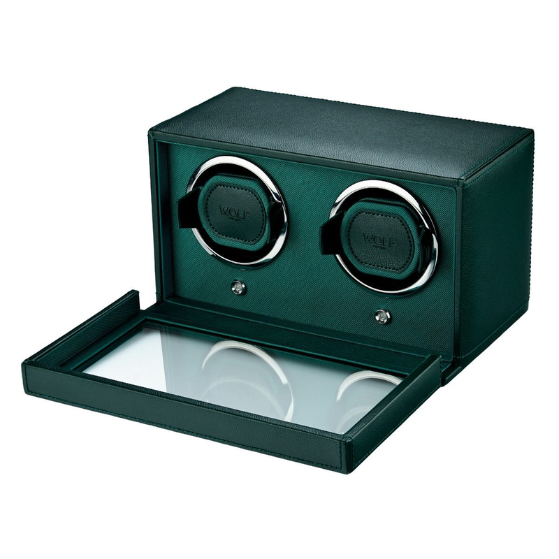 Cub Green Double Watch Winder With Cover