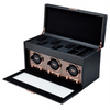 Axis Copper Triple Watch Winder With Storage