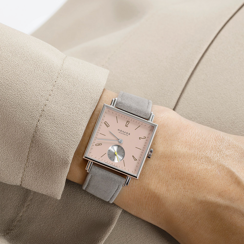 NOMOS Glashütte Tetra-Die Kapriziöse 30mm Nude & Grey Dial Manual-Wind Watch - Berry's Jewellers