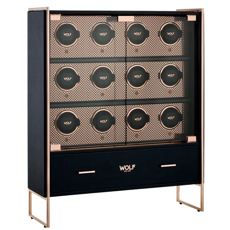Axis Copper 12 Piece Watch Winder Cabinet