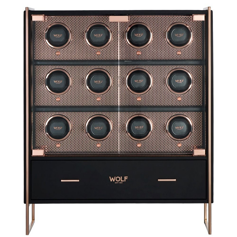 Axis Copper 12 Piece Watch Winder Cabinet