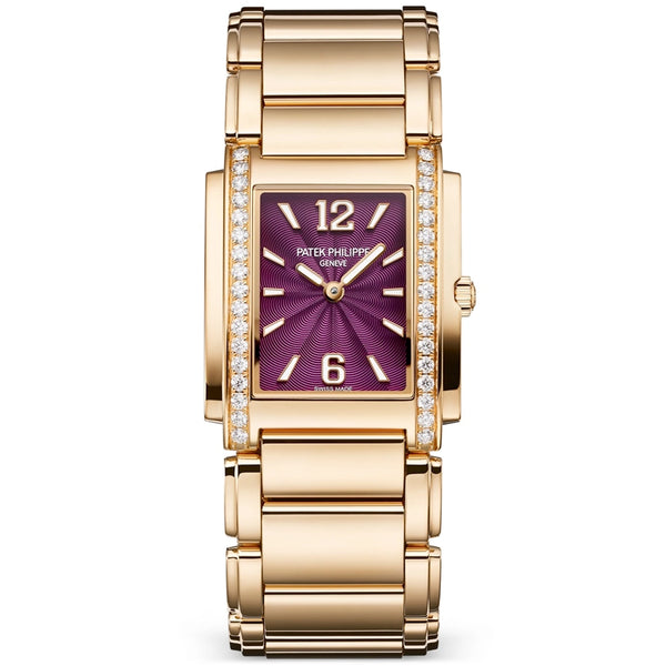 Patek Philippe Twenty~4 18ct Rose Gold Purple Lacquered Dial Ladies Watch - Berry's Jewellers