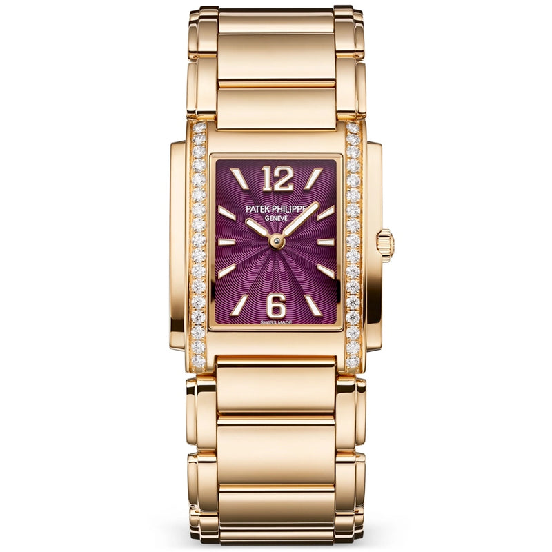 Patek Philippe Twenty~4 18ct Rose Gold Purple Lacquered Dial Ladies Watch - Berry's Jewellers