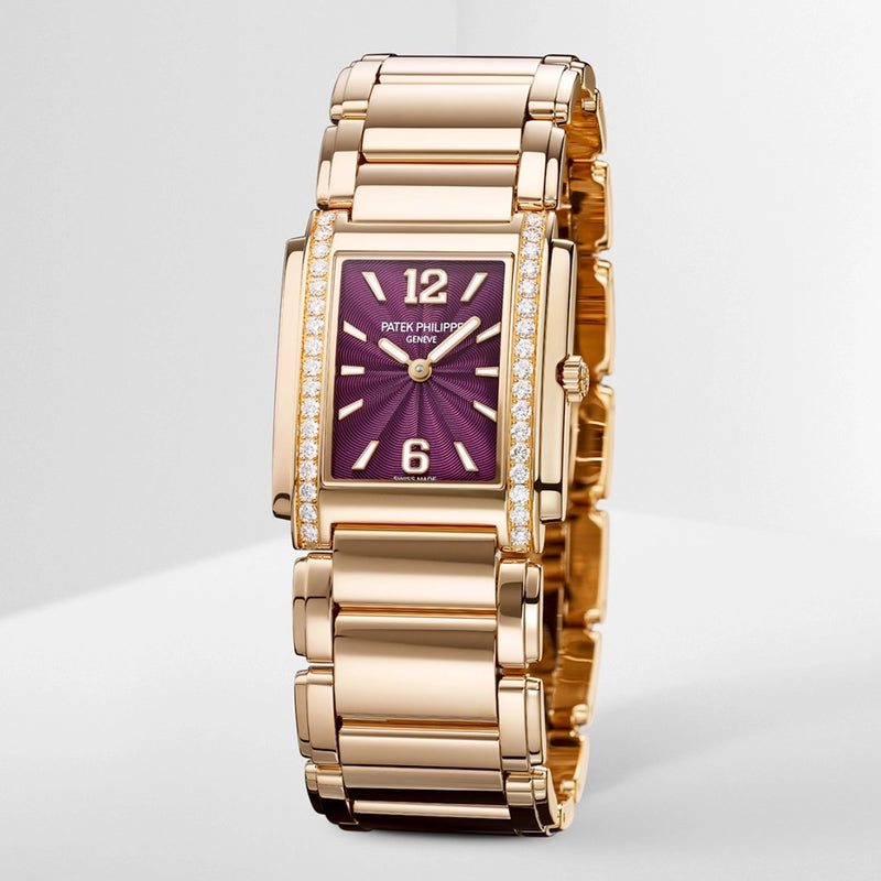 Patek Philippe Twenty~4 18ct Rose Gold Purple Lacquered Dial Ladies Watch - Berry's Jewellers