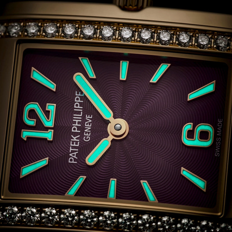 Patek Philippe Twenty~4 18ct Rose Gold Purple Lacquered Dial Ladies Watch - Berry's Jewellers