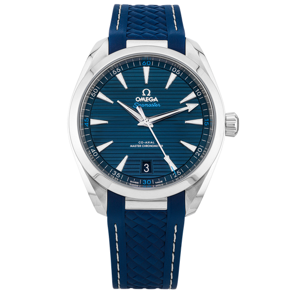 Pre-Owned OMEGA Seamaster Aqua Terra 150m Blue Dial Strap Watch (2020) - Berry's Jewellers