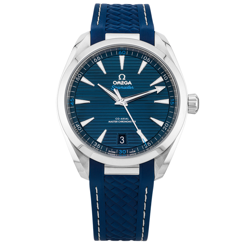 Pre-Owned OMEGA Seamaster Aqua Terra 150m Blue Dial Strap Watch (2020) - Berry's Jewellers