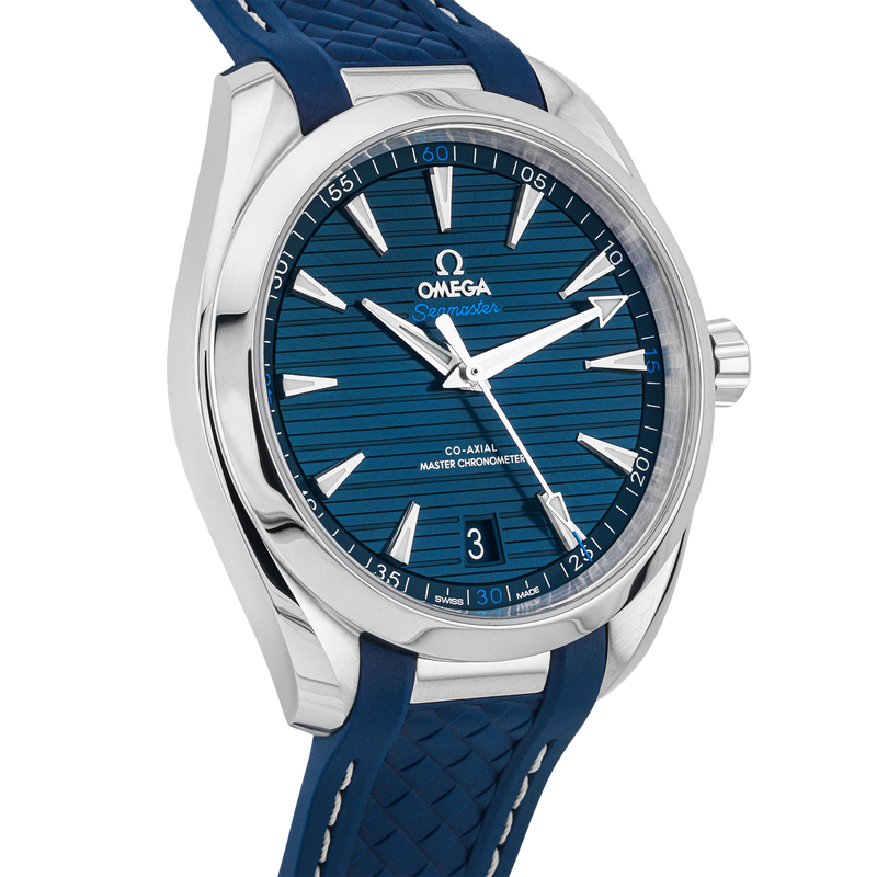Pre-Owned OMEGA Seamaster Aqua Terra 150m Blue Dial Strap Watch (2020) - Berry's Jewellers